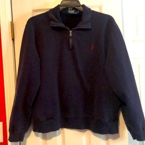 Men’s Polo Ralph Lauren Half-Zip Jacket! Navy with Red Polo!